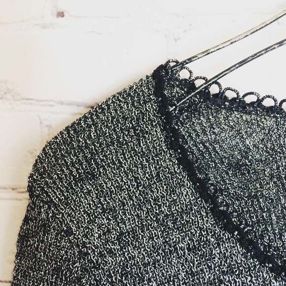 90’s JC Penny fashion sliver stretchy top - Picture 5 of 5